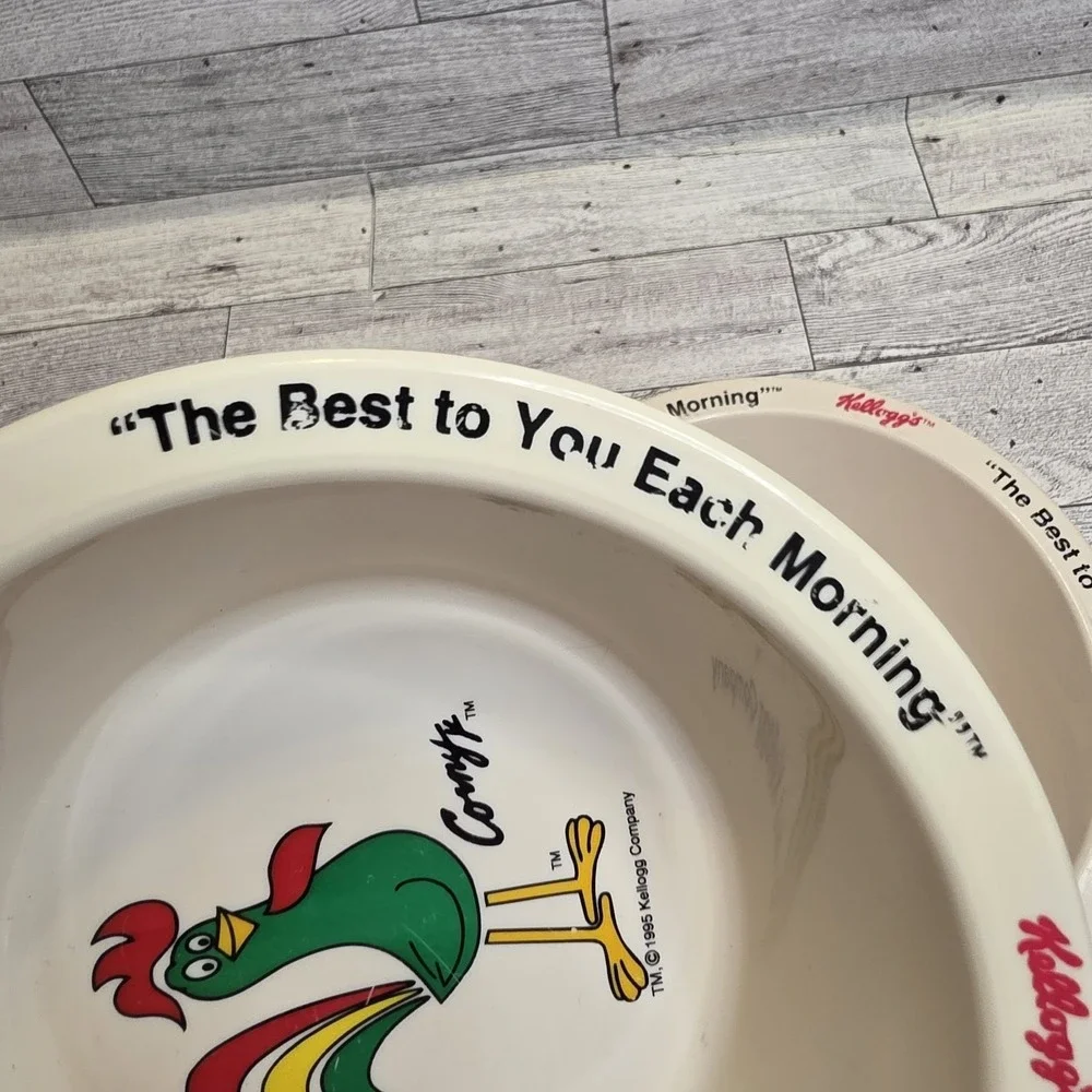 Kellogg's Vintage 1995 Cereal Bowls Set of 2